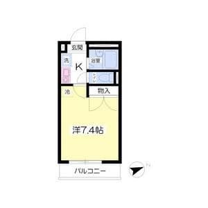 静冈市牧之原市1K公寓，月租27000日元，免押金和礼金，适合学生及单身人士 - 图片2