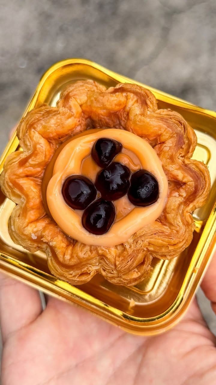 7-11新品：YOLK泰式奶茶芝士挞，搭配软糯黑糖珍珠 - 图片2