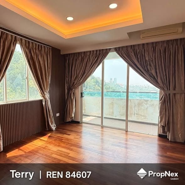 哥打基纳巴卢Likas Bay Residence高楼层转角单位出售，125万令吉可议 - 图片3