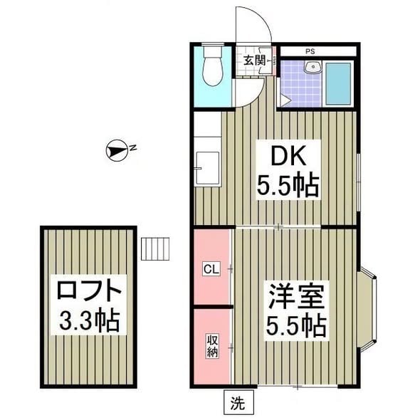 1DK apartment for rent – Kita-Kasukabe, Saitama