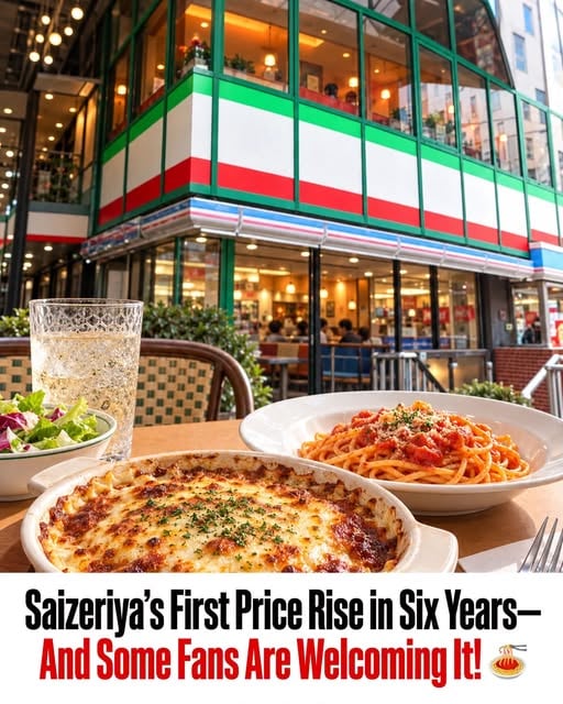 日本平价意式连锁餐厅Saizeriya将于10月29日起平均涨价6%