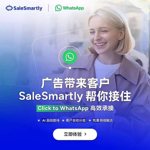 广告引流后询盘流失？SaleSmartly CTWA全链路方案秒级响应+自动分组，提升成交转化