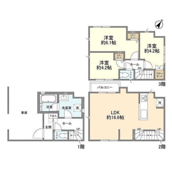 3LDK Apartment for Rent in Wako, - 图片1