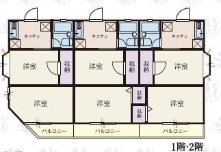 千叶松户2K公寓出租:月租6万日元,免押金礼金,外国人可住封面图