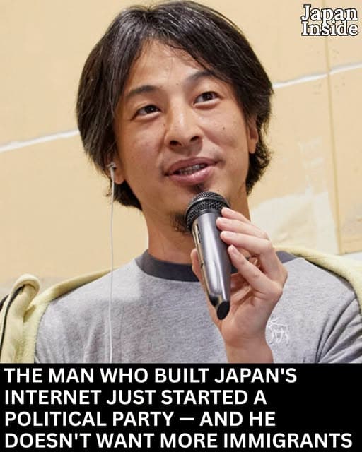 2ch创始人西村宏树组建新政党:反对增加移民,挑战日本人口危机封面图