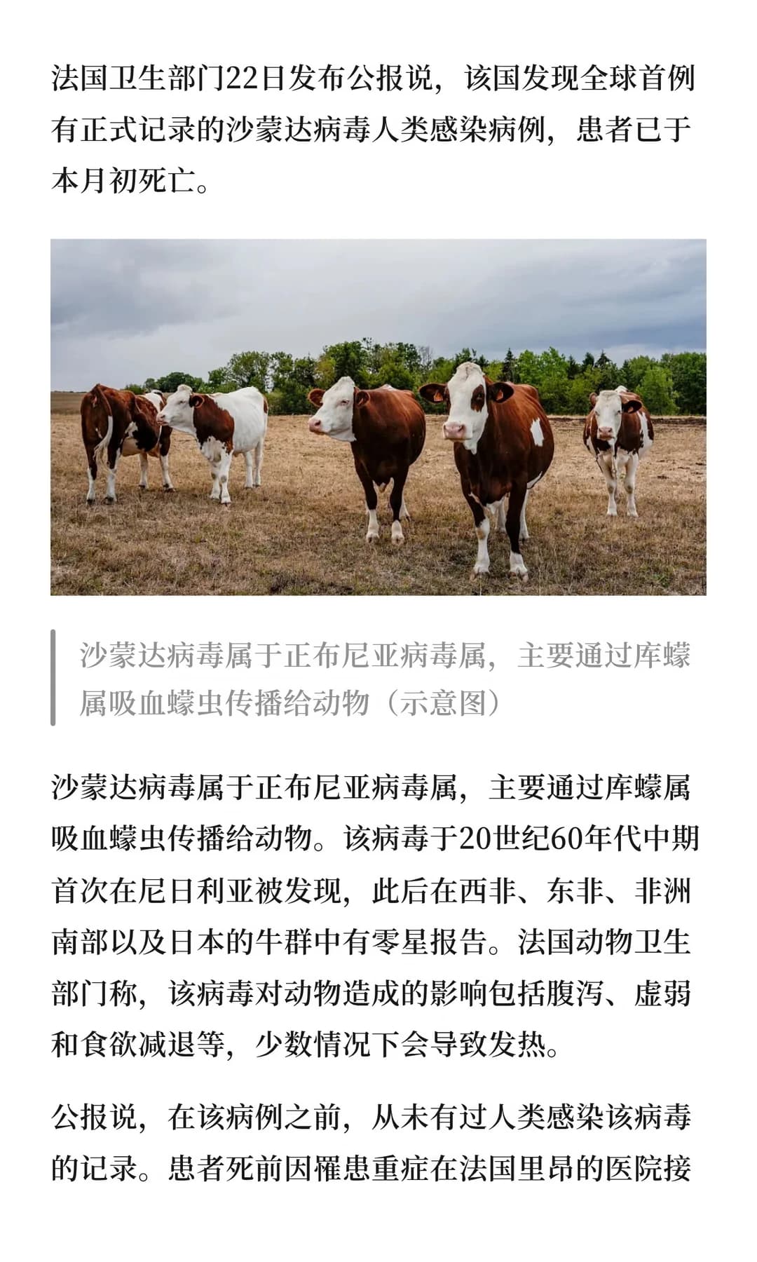 法国确诊全球首例人类沙蒙达病毒感染病例,患者已死亡 - 图片2